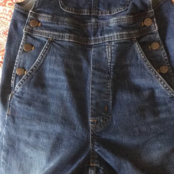 J. Crew Factory Classic Denim Overall, In All Day Stretch XXS. Straight leg - Picture 14 of 14